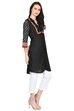 Rangriti Black Straight Cotton Indie Top image number 3