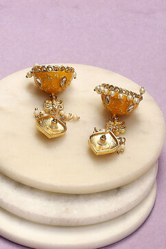 Yellow Brass Earrings image number 2