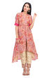 Multicolor Asymmetric Viscose Suit Set image number 0