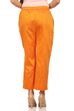 Orange Straight Viscose Slim Pants