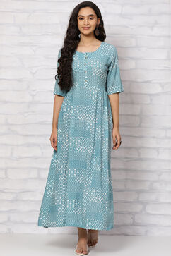 Grey LIVA Flared Dress image number 0