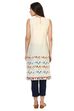 Beige Straight Cotton Kurta image number 5