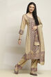 Sand Yellow Art Silk Straight Suit Set image number 5