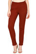 Maroon Cotton Slim Pants image number 0