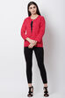Pink Cotton And Flex Straight Jacket image number 4