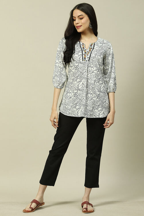 White Viscose Indie Top image number 0