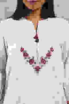 Natural Viscose Printed Straight Top image number 1