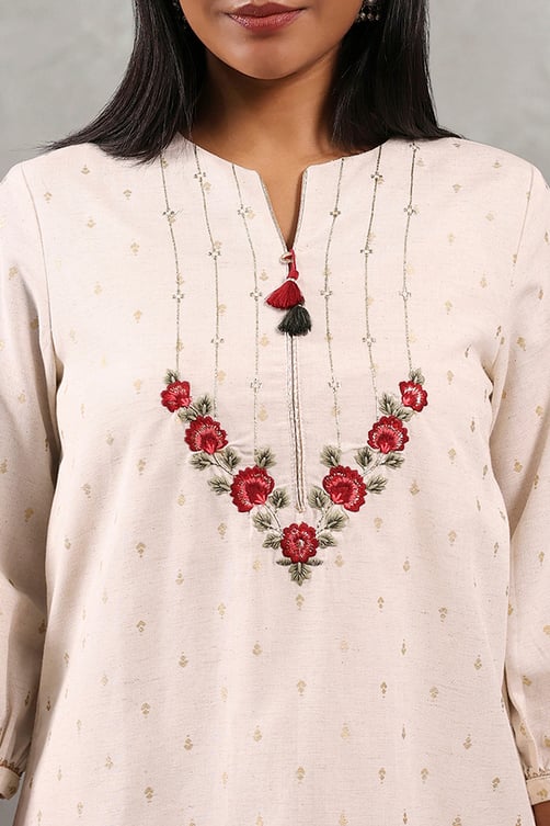 Natural Viscose Printed Straight Top image number 1