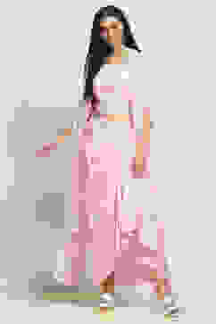 Pink Viscose Skirt Set image number 3