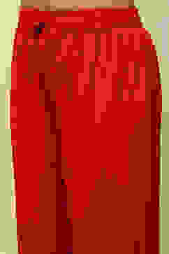 Red Acrylic Straight Yarn Dyed Kurta Palazzo Suit Set image number 2