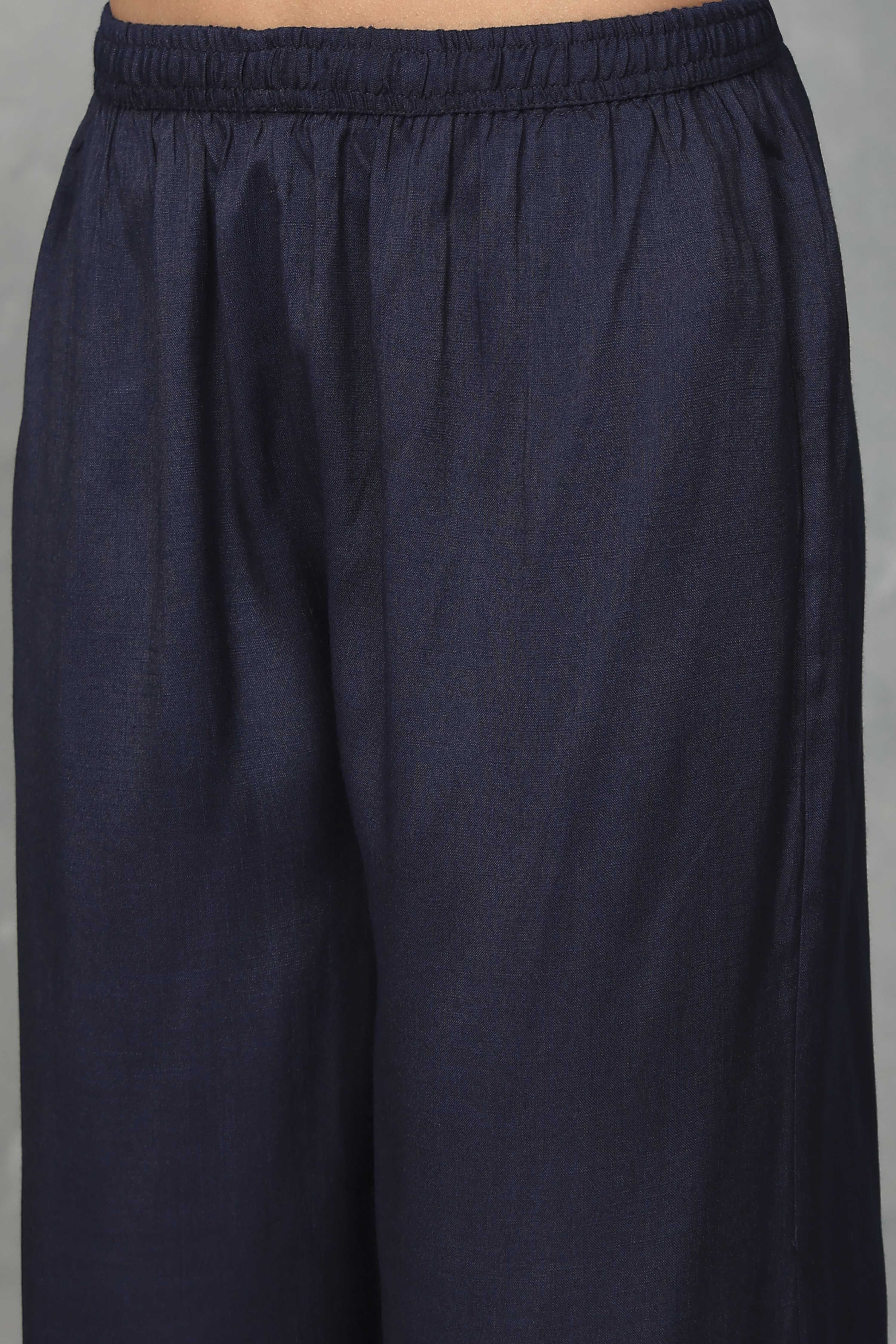 Green Viscose Polyester Viscose Rayon Kurta Pants Set image number 2