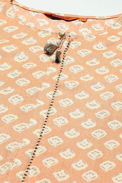 Pink Cotton Blend Straight Printed Kurta Palazzo Suit Set image number 1