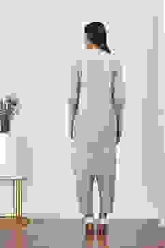 Green Viscose Polyester Gathered Suit Sets image number 4