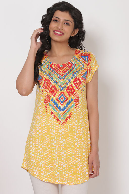 Yellow Viscose Indie Top image number 0