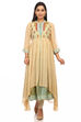 Beige Kalidar Polyester Kurta image number 0