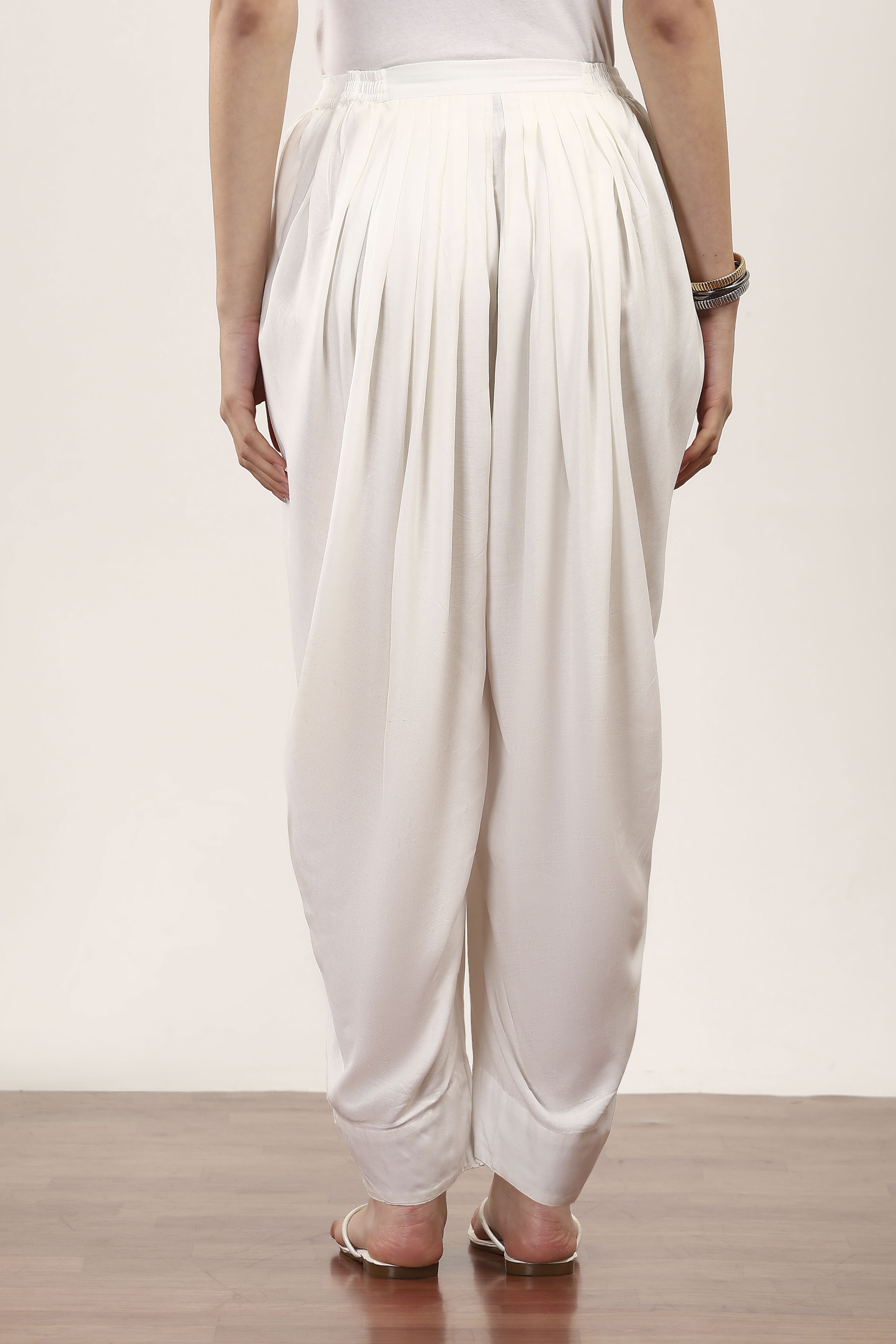 White Rayon Viscose Rayon Salwar image number 3