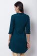 Teal Green Poly Cotton Flared Tunic