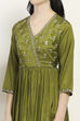 Green Viscose Kalidar Set image number 1