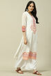 White Cotton Straight Kurta image number 3