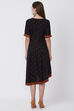 Black Viscose Rayon Kalidar Dress image number 4