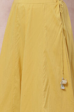 Mustard Cotton Straight Suit Set image number 7