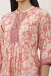 Pink Viscose Polyester Gathered Suit Sets image number 1