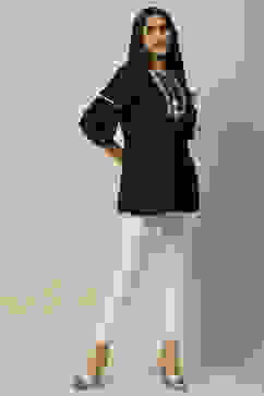 Black Rayon Straight Top image number 0