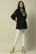 Black Rayon Straight Top image number 0