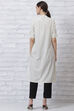 Off-white Printed Straight Kurta image number 4
