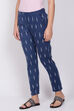 Indigo Poly Lycra Slim Pants image number 1