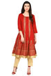 Maroon Kalidar Viscose Kurta image number 0