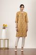 Yellow Viscose Polyester Straight Kurtas image number 5