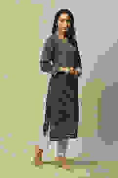 Green LIVA Straight Printed Kurta image number 4