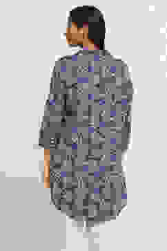 Indigo Cotton Straight Kurti image number 3