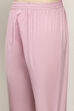 Lilac Cotton Embroidered Straight Suit Set image number 2