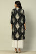 Black Printed Straight Kurta image number 3