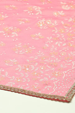 Pink Polyester Kalidar Printed Kurta Legging Suit Set image number 3
