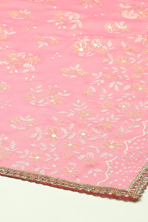 Pink Polyester Kalidar Printed Kurta Legging Suit Set image number 3