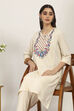 White Cotton Blend Cotton Flex Kurta Pants Set