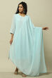 White Poly Georgette Solid Dupatta image number 0