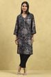 Blue Printed Straight Kurta image number 0