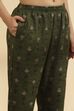 Green Polyester Printed Straight Suit Set image number 2