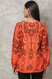 Orange Viscose Rayon Short Top image number 4