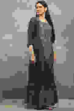 Green Viscose Straight Kurta Pants Set image number 5