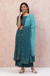 Dark Green Polyester Chiffon Dupatta image number 0