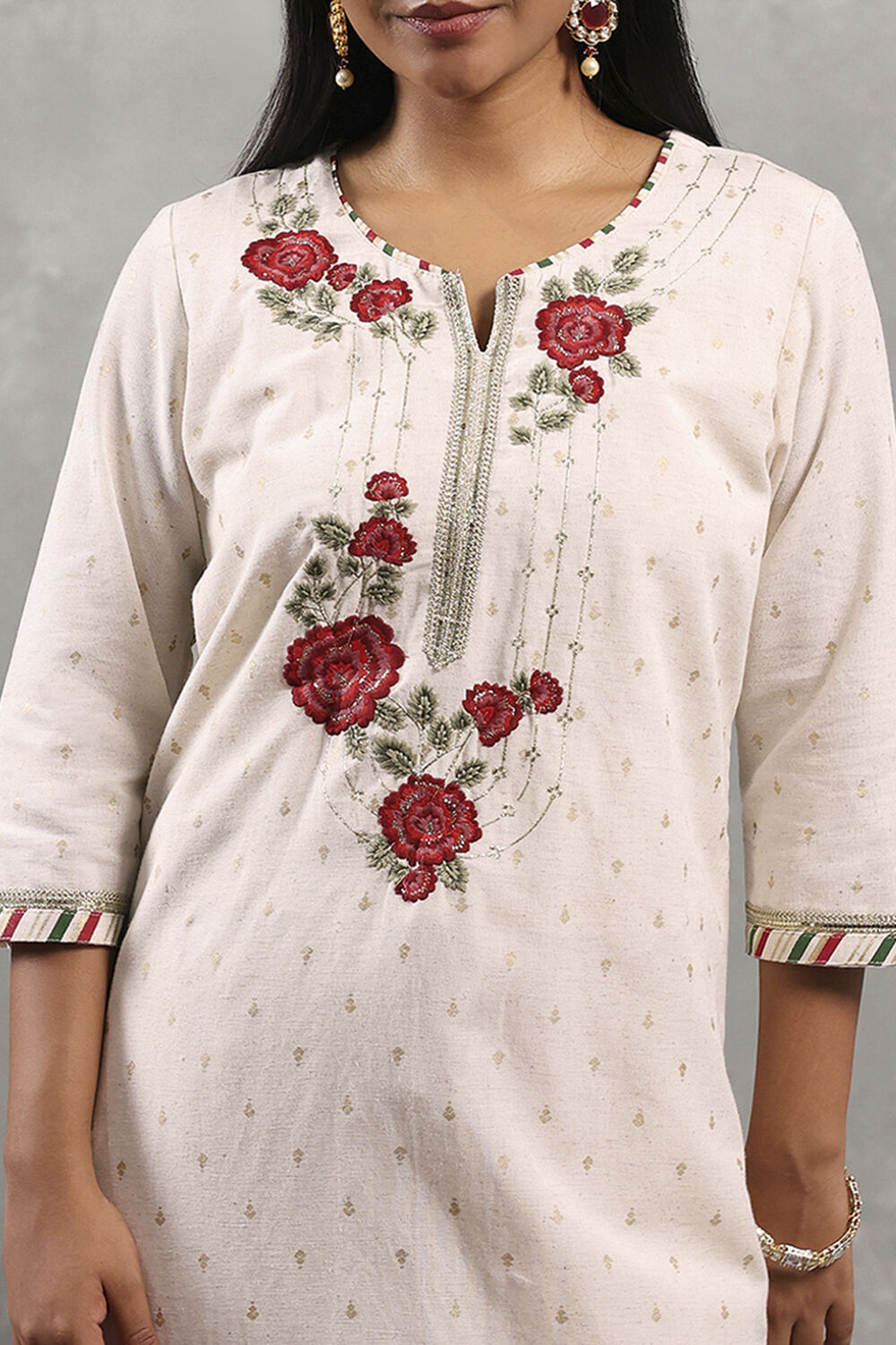 Natural Viscose Rayon Printed Straight Kurta image number 1
