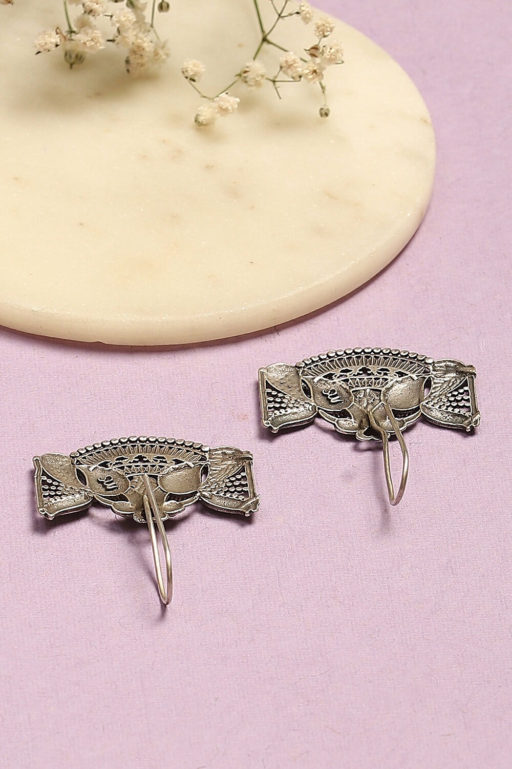 Oxidised Brass Earrings image number 2