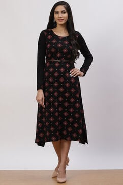 Black Acrylic Asymmetric Dress image number 0