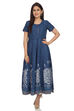 Indigo Kalidar Cotton Kurta image number 0