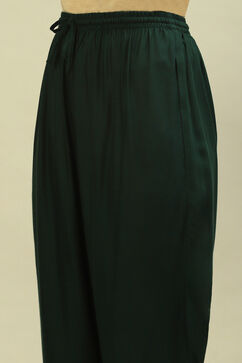 Green LIVA Straight Printed Kurta Palazzo Suit Set image number 6